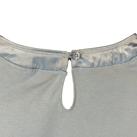 Gap Kids Light Blue V-Neck Top With Satin Trim Girls Size 12 NWT - Picture 6 of 13